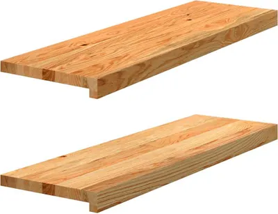 Image de vidaXL Marches d'escalier 2 pcs. Marron clair 80x30x2 cm Chêne massif