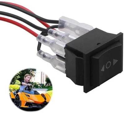 Zdjęcie produktu dla Przełącznik do silnika prądu stałego 12 V, 10 A, 6-pinowy, 3-pozycyjny (ON-Off-ON), czarny