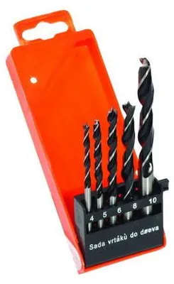 Obrázok produktu pre Súprava vrtákov do dreva 4,5,6,8,10 box - balenie po 1
