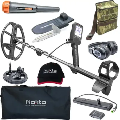 Produktbild von Nokta The Legend Metalldetektor Pro Sparangebot mit sehr viel Zubehör