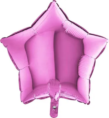 Produktbild von 18"/Ø46cm Stern Folienballon Uni | Fuchsia