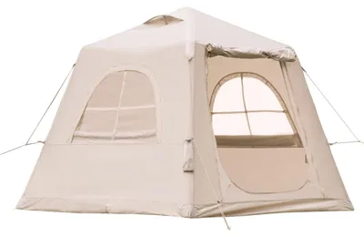 Image de Tente de camping gonflable pour 3 personnes - Imperméabilité : 3000 mm - Dimensions : 240x240x190 cm - Matériau : Oxford polyester