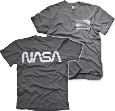 Produktbild von NASA Black Flag T-Shirt - XX-Large - DarkGrey