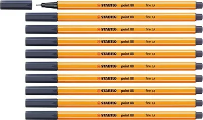 Produktbild von Fineliner - STABILO point 88 - 10er Pack - paynesgrau