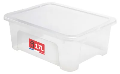 Obrázek produktu pro Úložná krabice s víkem, objem 17 litrů, stohovatelná