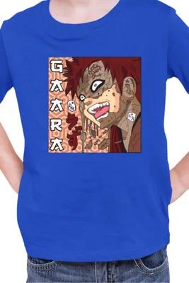 Zdjęcie produktu dla Koszulka Dziecięca Japan Manga Anime Comics Animation Naruto Gaara Shikaku, 5-6 Jahr - 116 / Niebieski
