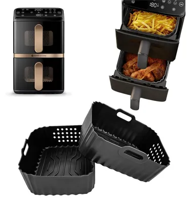 Produktbild von Silikonform Heißluftfritteuse Zubehör für Philips Airfryer 4000 Series 10L, 2er Set, 21x17x8cm
