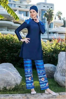 Produktbild von Hasema Burkini, Bademode, Hijab,Badeanzug, Tesettür Mayo, Swimwear A-232