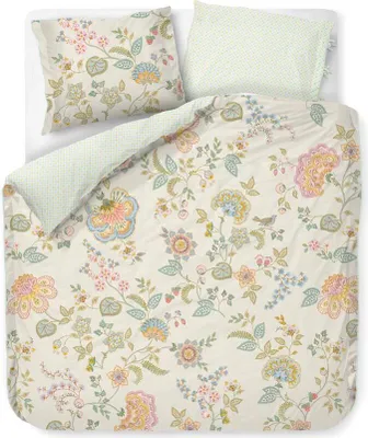 Produktbild von PIP Studio Perkal Bettwäsche 200x200 Buenas Tardes Off-White Blüten Asia Wende