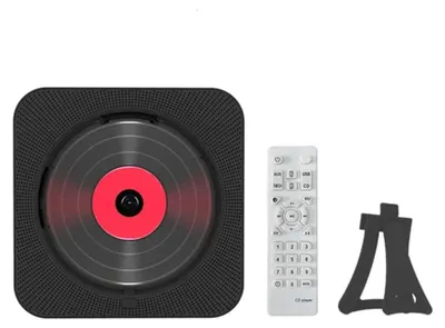 Produktbild von CD-Player - Tragbarer Multimedia-Player - Bluetooth 5.0 - FM-Radio - USB/TF - Integrierter Lautsprecher - Wiederaufladbarer Akku - Timer Ein/Aus - Schwarz