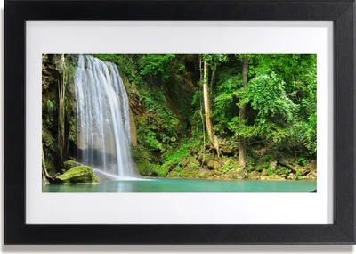 Produktbild von Bild 30x20 MDF-Rahmen Wandkunst Wald Wasserfall Natur