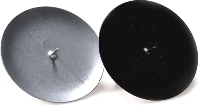 Produktbild von 4 Stück Kerzenhalter aus Metall für Adventskranz Farbe Grau Ø 8 cm - Adventskranzstecker