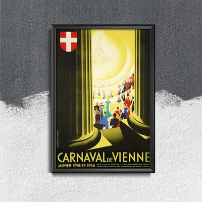 Produktbild von Poster - Canvas - Leinwand - 42 cm x 59,4 cm - Caraval Wien