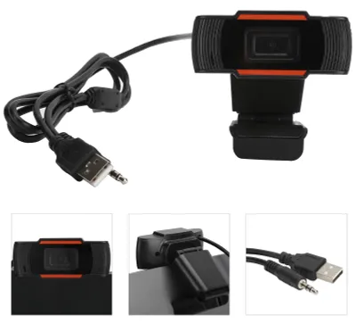 Image de Webcam 720p Full HD avec microphone à réduction de bruit et socle multifonction