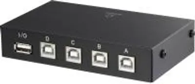 Produktbild von Renkforce 4 Port USB 2.0-Umschalter Schwarz