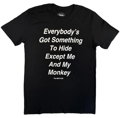 Zdjęcie produktu dla The Beatles Me and My Monkey (Back Print) Black XL Koszulka