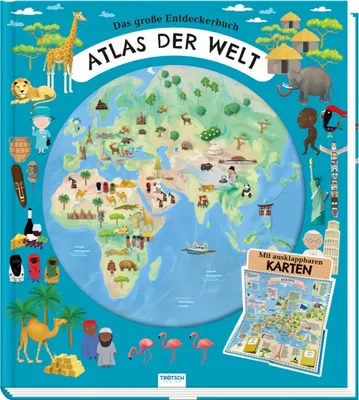 Produktbild von Trötsch Kinderatlas Das große Entdeckerbuch Atlas der Welt