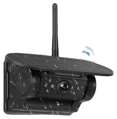 Zdjęcie produktu dla Bezprzewodowa kamera samochodowa, rozdzielczość HD 720p, noktowizja na podczerwień, wodoodporność IP67, obiektyw szerokokątny, łączność Wi-Fi
