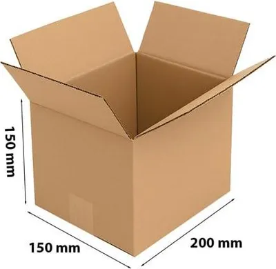 Image de Carton pliable Boîte en carton Carton 200 x 150 x 150 mm