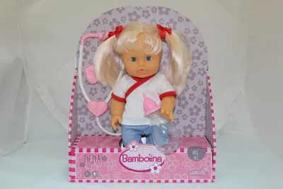 Obrázok produktu pre Bábika Nena 36 cm lekárka so stetoskopom a fľašou