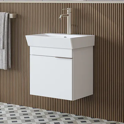 Immagine prodotto di Roomart LYCIA-50 Set di mobili da bagno a 2 pezzi, larghezza 50 cm, bianco