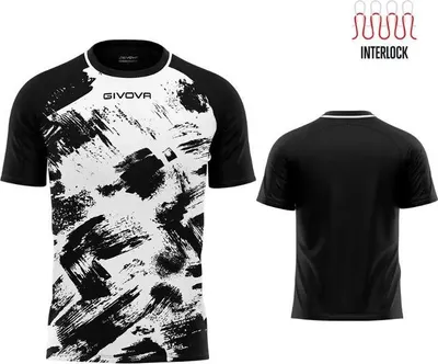 Produktbild von Sport-T-Shirt Givova Art Interlock Schwarz-Weiß Schwarz - 3XL