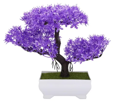 Image de Fleur artificielle bonsaï, plante en pot, décoration pour la maison et le bureau