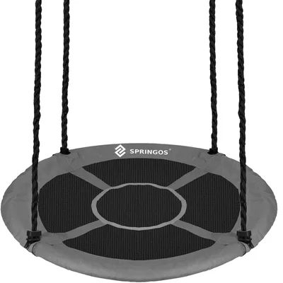 Produktbild von Springos® Gartenschaukel Nestschaukel XXL Storchennest Tellerschaukel Durchmesser 110 cm Outdoor Schaukel für Kinder und Erwachsene bis 150 kg