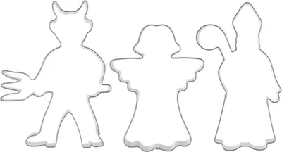 Imagen del producto de Juego de 3 cortadores de galletas de acero inoxidable con motivos navideños