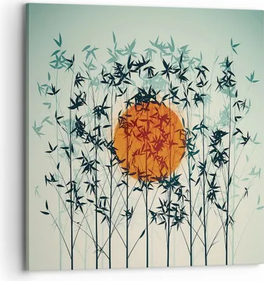 Produktbild von Bild auf Leinwand - Leinwandbild - Einteilig - Westen Sonne Gras - 70x70cm - Wand Bild - Wanddeko - Wandbilder - Leinwanddruck - Bilder - Wanddekoration - Leinwand bilder - Wandbild - AC70x70-5104