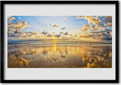 Produktbild von Bild 70x50 MDF-Rahmen Wandkunst Meer Landschaft