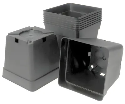 Produktbild von Pflanztopf, viereckig/baseline grau, 0,69 Liter