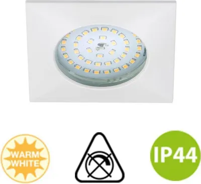 Produktbild von Briloner LED Einbauleuchten eckig 1000 Lumen 10,5 Watt Warmweiß IP44