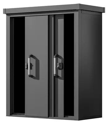 Produktbild von GFP Geräteschrank Metall 150x78x161 cm Gartenschrank Schiebetür anthrazit inkl. Fußboden