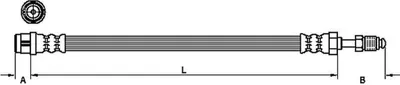 Produktbild von METZGER 4110120 Bremsschlauch für VW Touareg (7LA, 7L6, 7L7)