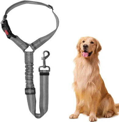 Imagen del producto de Arnés de seguridad para perros, ajustable, elástico, de 72-84 cm, para perros pequeños, seguridad para automóviles