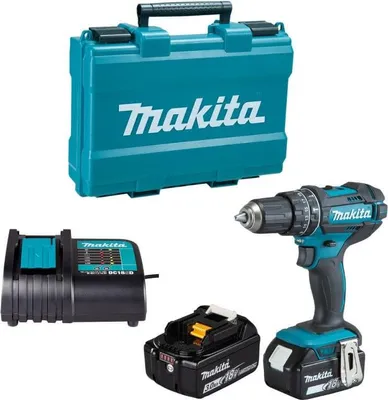 Image de Perceuse visseuse à percussion 2x3Ah 18V MAKITA DHP482SFE en coffret