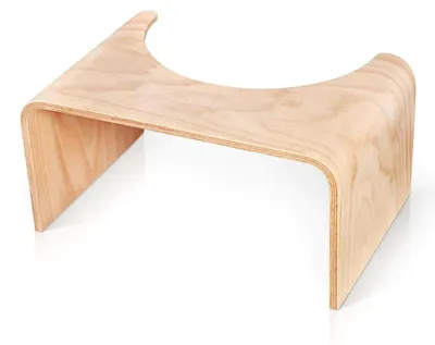 Produktbild von Toilettenhocker aus Holz, Natur, unbehandelt, 18 cm hoch, 38 cm breit, 26 cm tief