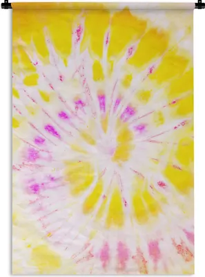 Produktbild von MuchoWow® Wandteppich Wandbehang Sommer - Krawattenfärbung - Lila 90x135 cm Tapisserie Dekoration Wandtuch - Baumwolle - Wandskulptur