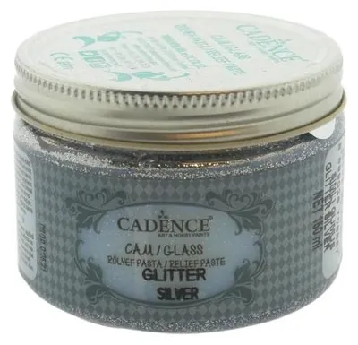 Obrázok produktu pre Cadence Glass Glitter Paste 150 ml strieborná na kreatívne ručné práce
