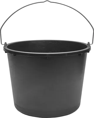 Image de Seau de chantier Garronda 3 Pack 12 L - Seau à mortier robuste en plastique recyclé avec anse métallique, seau à plâtre stable et seau de maçon pour le chantier, le jardin et la maison GD-0168