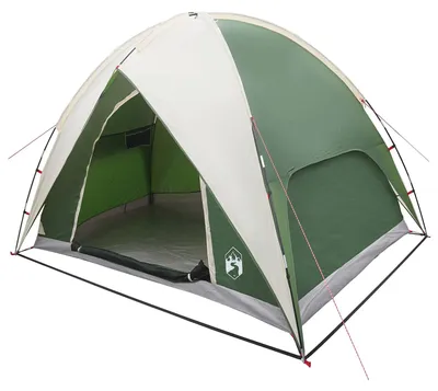 Image de Tente de camping vidaXL avec double toit imperméable, verte, 245 x 245 x 149 cm