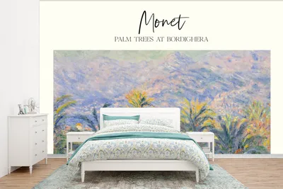 Produktbild von MuchoWow® Fototapete für Wohnzimmer oder Schlafzimmer Wandtapete Vinyl Motivtapete Malerei - Monet - Alte Meister - 375x280 cm - Schlafzimmer tapete