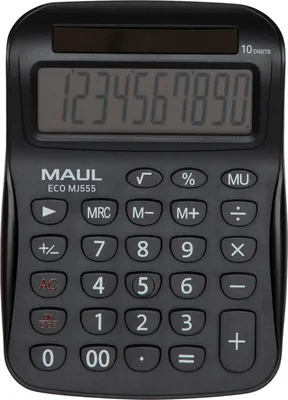 Produktbild von MAUL Tischrechner ECO MJ 555 LCD-Anzeige 1-zeilig, 10 Ziffern Solar 15.4 x 11 x 2.7 cm schwarz