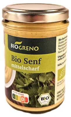Produktbild von Biogreno Senf mittelscharf 160ml -