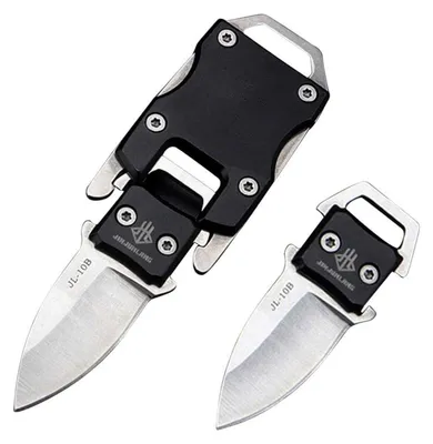 Zdjęcie produktu dla Mini składany nóż EDC, nóż outdoorowy, breloczek, nóż do noszenia na pasku, otwieracz do paczek, czarny, 4 cm ostrze