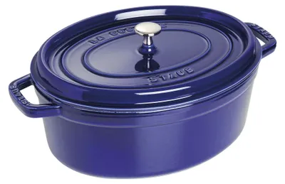 Produktbild von Staub La Cocotte 31cm oval dunkelblau, Gusseisen