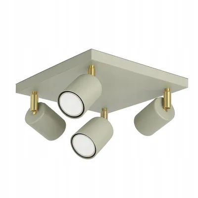 Produktbild von Luxolar - Led Deckenleuchte aus Metal Schwenkbar 4-flammig - Hängelampe Grün GU10 15W - Deckenlampe wohnzimmer, Grün Gold