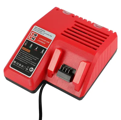 Schnellladegerät 3A für Milwaukee 18V Akku, LED-Anzeige