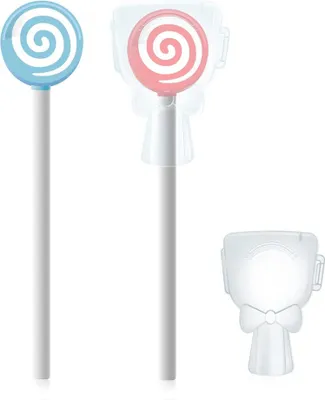 Produktbild von Lutscher Zungenreiniger Kinder Rosa Himmelblau 2er-Pack